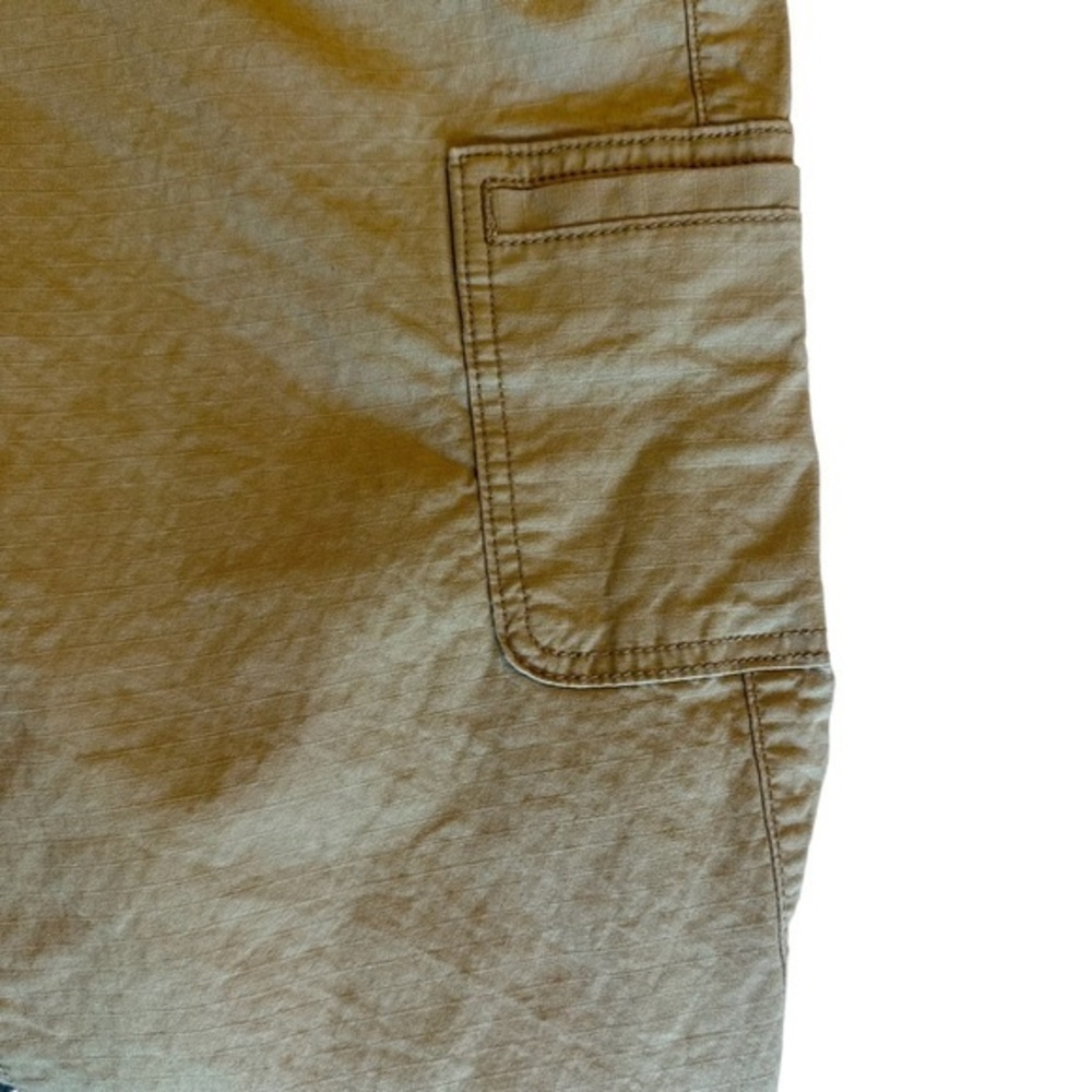 Eddie Bauer Size 8 Cropped Cargo Pants Khaki Ripstop Cotton Outdoor - Picture 5 of 6